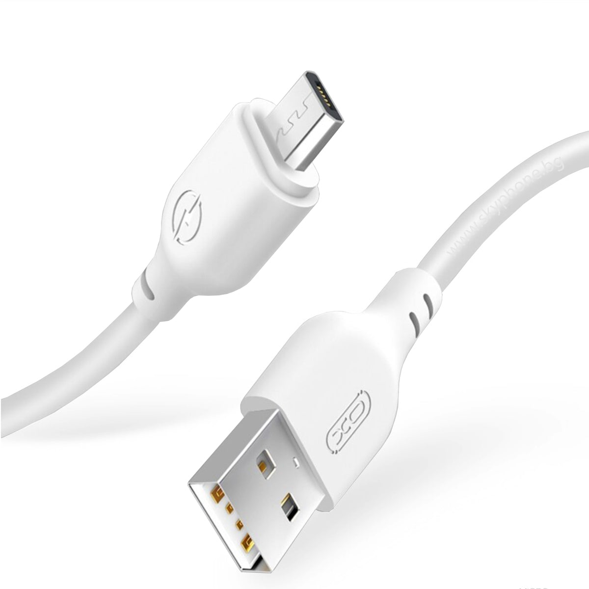 USB-A - microUSB adatkábel és töltő XO Design NB103, 18W, 1m, Fehér