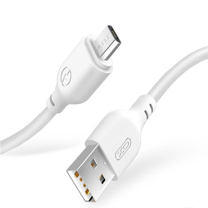 USB-A - microUSB adatkábel és töltő XO Design NB103, 18W, 1m, Fehér