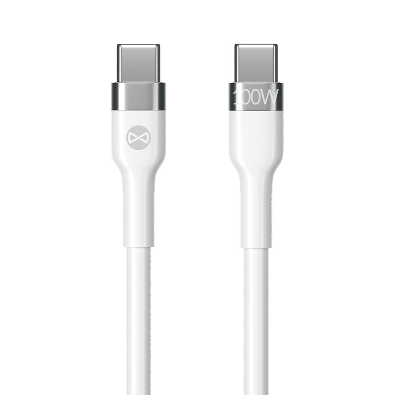 USB-C - USB-C Forever Flexible adat- és töltőkábel, 100W, 2m, Fehér