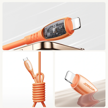 USB-C to Lightning Data and Charging Cable Joyroom S-A59 Vibrant, 30W, 1.2m, Orange
