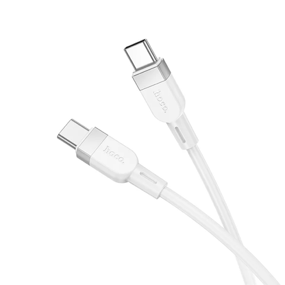 USB-C - USB-C HOCO X109 adat- és töltőkábel, 60W, 1m, Fehér