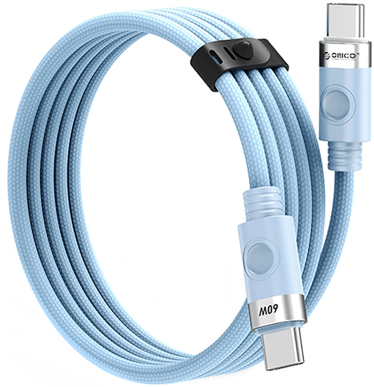 USB-C - USB-C Orico CDX adat- és töltőkábel, 60W, 1m, Kék
