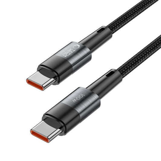USB-C adat- és töltőkábel - USB-C Tech-Protect Ultraboost, 100W, 0,25 m, Szürke