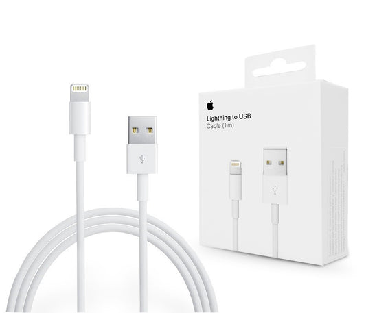 USB-A - Lightning Apple A1480 adat- és töltőkábel, 18W, 1m, Fehér MUQW3ZM/A