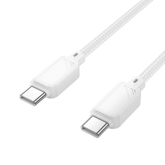 USB-C adat- és töltőkábel - USB-C HOCO X113, 60W, 1m, Fehér