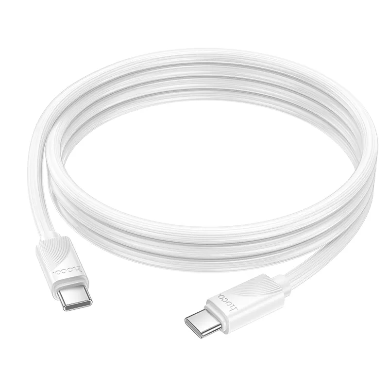 USB-C adat- és töltőkábel - USB-C HOCO X114, 60W, 1m, Fehér