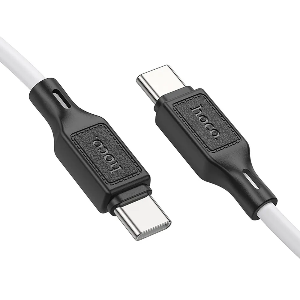 USB-C adat- és töltőkábel - USB-C HOCO X90, 60W, 1m, Fehér