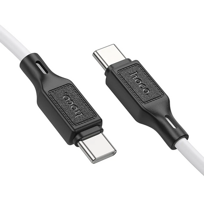 USB-C adat- és töltőkábel - USB-C HOCO X90, 60W, 1m, Fehér