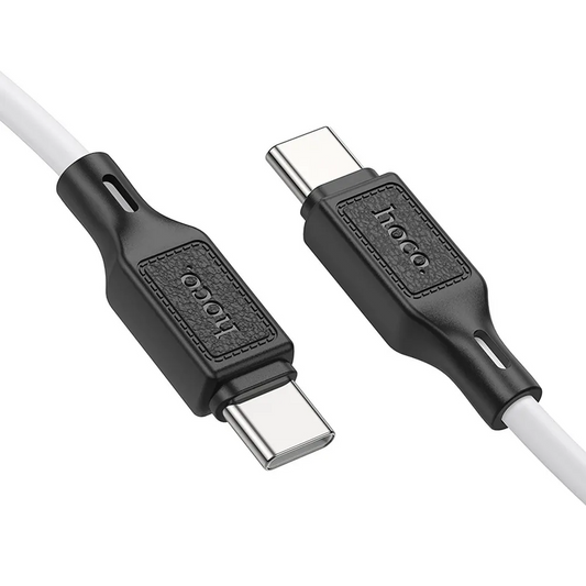 USB-C adat- és töltőkábel - USB-C HOCO X90, 60W, 1m, Fehér