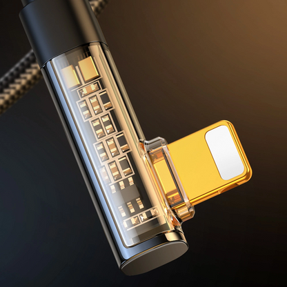 USB-A - Lightning adat- és töltőkábel Joyroom S-UL012A6 Angled, 18W, 1,2m, fekete