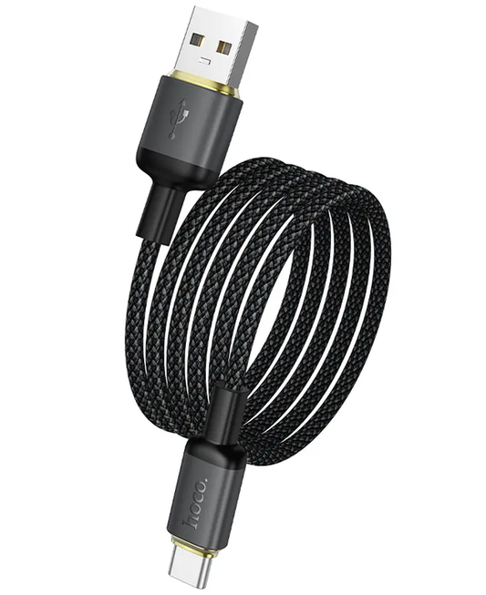 USB-A - USB-C adat- és töltőkábel HOCO X128 Benefit, 36W, 1m, fekete