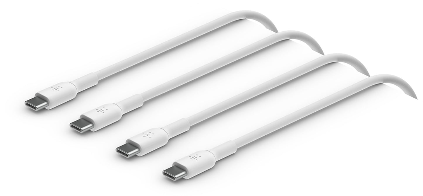 USB-C Data and Charging Cable - USB-C Belkin BoostCharge, 60W, 1m, Set of 2 pieces, White CAB003bt1MWH2PK