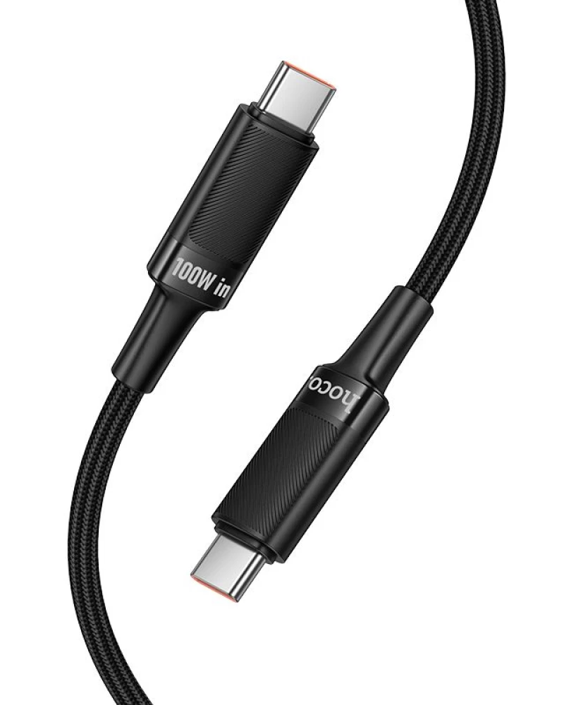 Adat- és töltőkábel USB-C - USB-C HOCO U153 Extreme, 100W, 1,2m, Fekete
