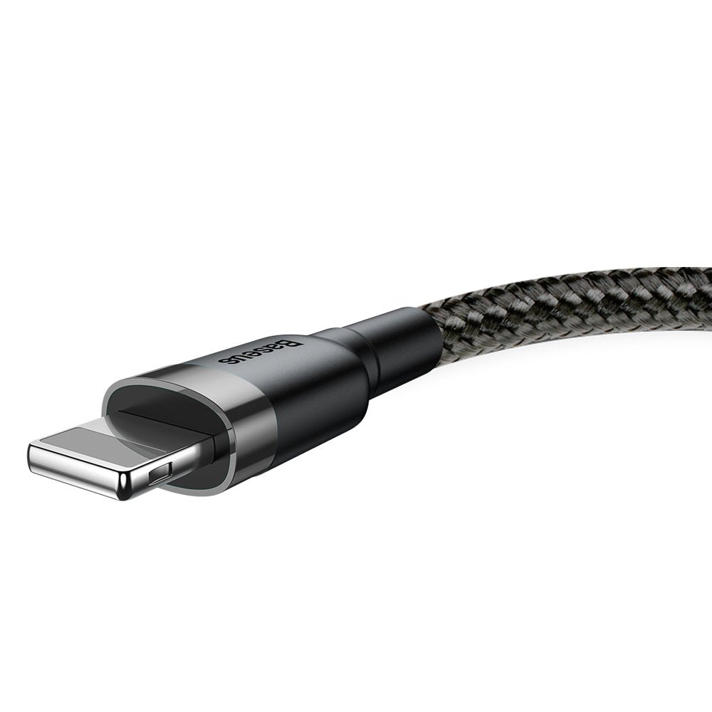 USB-A - Lightning Baseus Cafule adat- és töltőkábel, 18W, 3m, szürke CALKLF-RG1