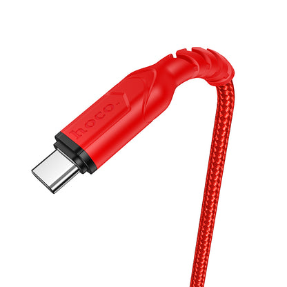 USB-A - USB-C HOCO X59 Victory adat- és töltőkábel, 18W, 1m, Piros
