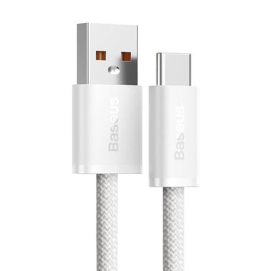 USB-A - USB-C adat- és töltőkábel Baseus Dynamic Series, 100W, 1m, Fehér CALD000602
