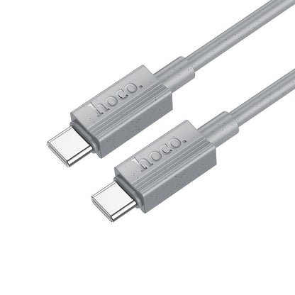 USB-C - USB-C HOCO X107 adat- és töltőkábel, 60W, 1m, Szürke