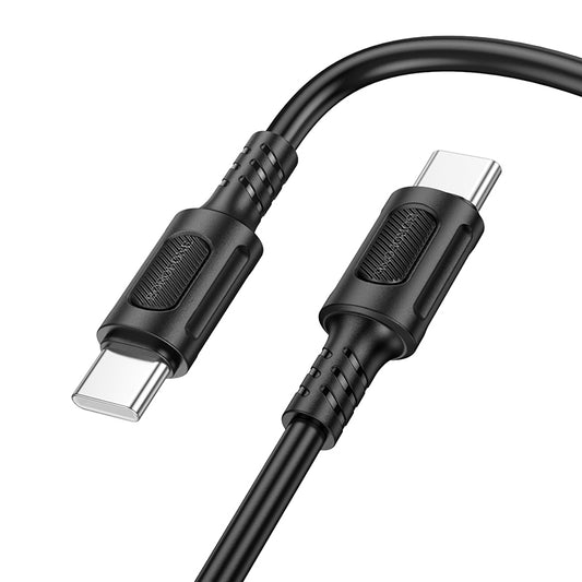 USB-C - USB-C adat- és töltőkábel Borofone BX111 Feliz, 60W, 1m, Fekete