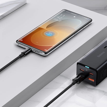 USB-A - USB-C adat- és töltőkábel Baseus Superior Series, 65W, 2m, fekete CAYS001001