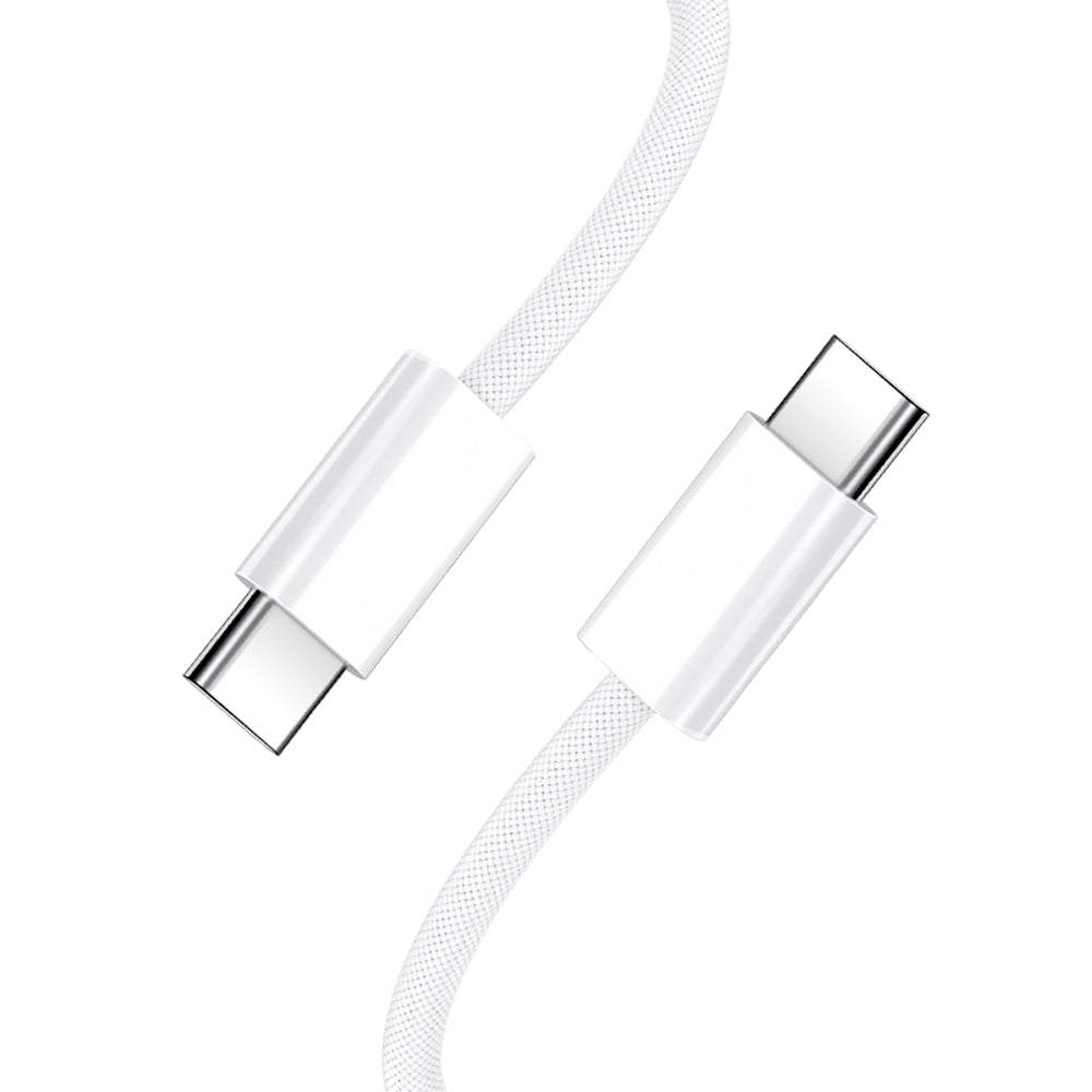 USB-C - USB-C adat- és töltőkábel BWOO BO-X284, 60W, 1m, Fehér