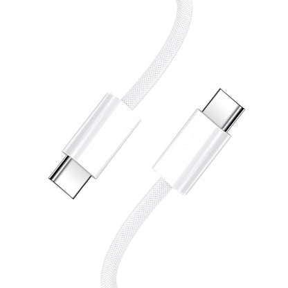 USB-C - USB-C adat- és töltőkábel BWOO BO-X284, 60W, 1m, Fehér