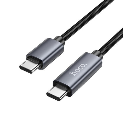 USB-C - USB-C HOCO Display X112 adat- és töltőkábel, 60W, 1m, Fekete