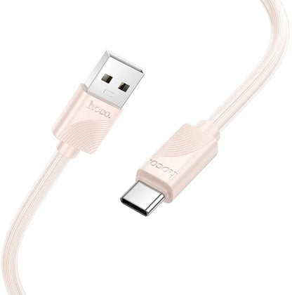 USB-A - USB-C HOCO X114 adat- és töltőkábel, 18W, 1m, Rózsaszín
