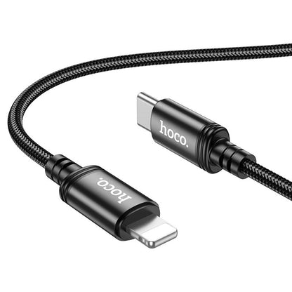 USB-C - Lightning HOCO X89 adat- és töltőkábel, 20W, 1m, Fekete