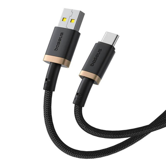 USB-A - USB-C Baseus Dura Series adat- és töltőkábel, 60W, 2m, Arany P10377802U01-02
