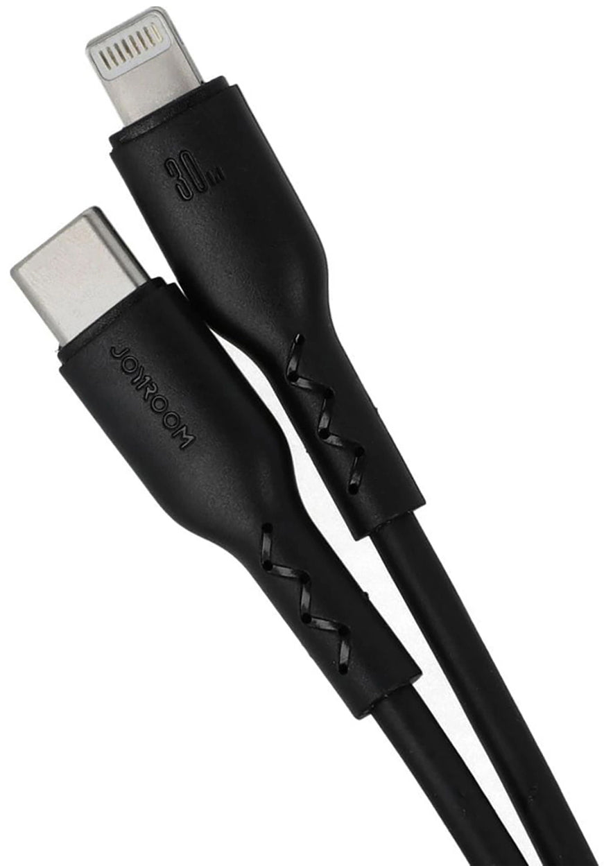 USB-C - Lightning Joyroom SA26-CL3 adat- és töltőkábel, 30W, 1m, Fekete