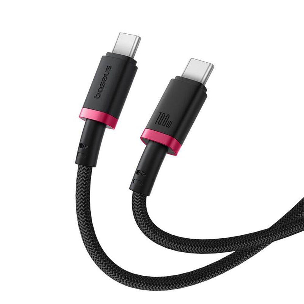 USB-C - USB-C Baseus Dura Series adat- és töltőkábel, 100W, 1m, Piros P10377803U01-01