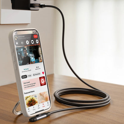 USB-C - Lightning Joyroom S-A56 EnjoyX Angled adat- és töltőkábel, 30W, 1.2m, Fekete