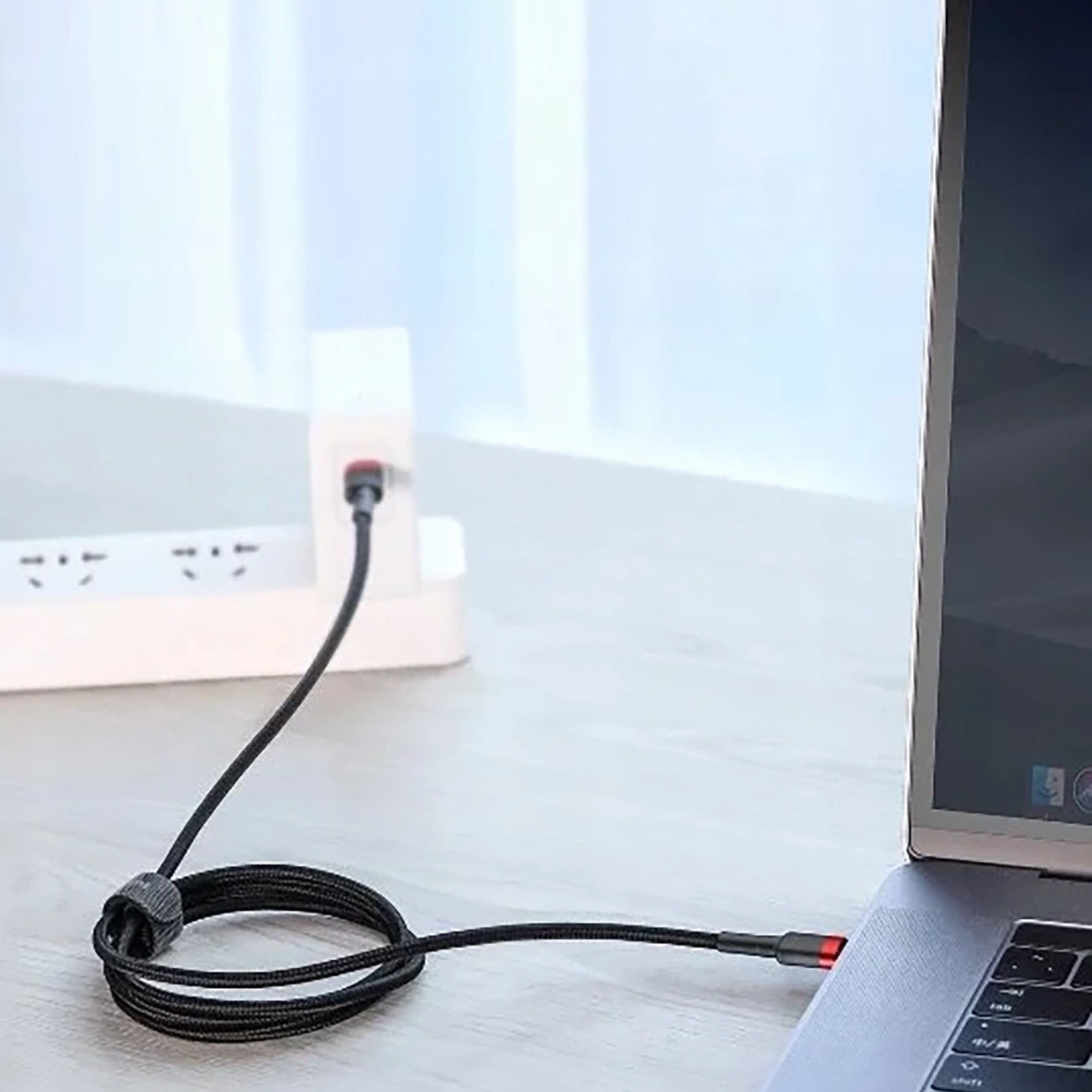 USB-C - USB-C Baseus Cafule adat- és töltőkábel, 100W, 2m, Szürke CATKLF-BLG1