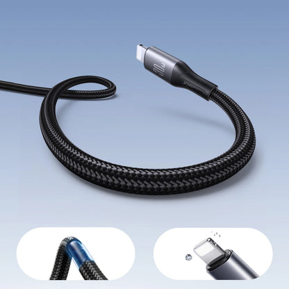 USB-C - Lightning Joyroom S-A28 Flash adat- és töltőkábel, 30W, 2m, Fekete