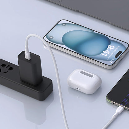 USB-C - USB-C Dudao L9C adat- és töltőkábel, 65W, 1m, Fehér