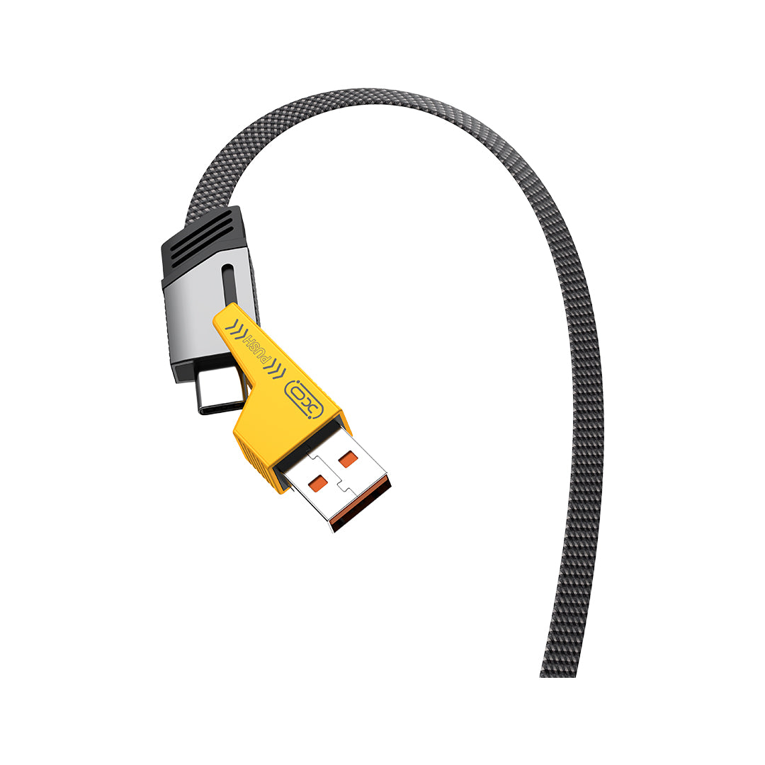 USB-A / USB-C - Lightning / USB-C XO Design NB283 Data and Charging Cable, 60W, 1m, Gray