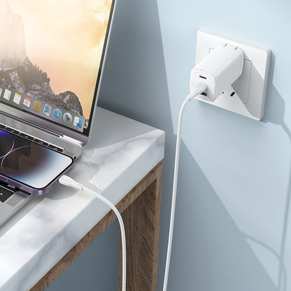 USB-C - Lightning Borofone BX121 Energy adat- és töltőkábel, 27W, 1m, Fehér
