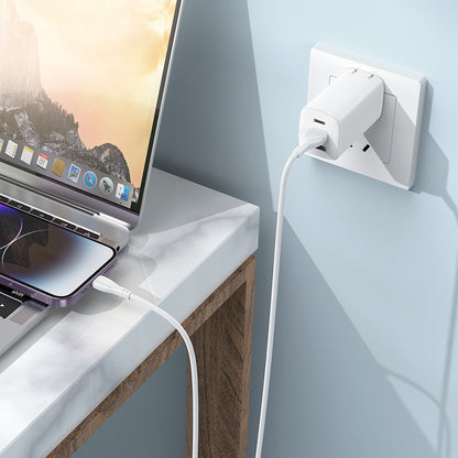 USB-A - Lightning Borofone BX121 Energy adat- és töltőkábel, 18W, 1m, Fehér