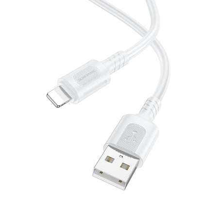 USB-A - Lightning Borofone BX111 Feliz adat- és töltőkábel, 18W, 1m, Fehér
