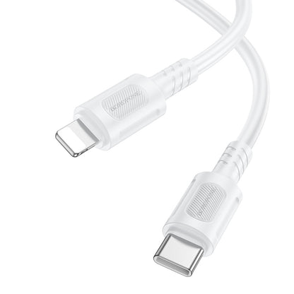 USB-C - Lightning Borofone BX111 Feliz adat- és töltőkábel, 27W, 1m, Fehér