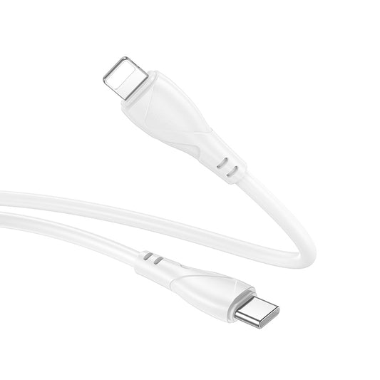 USB-C - USB-C Borofone BX121 Energy adat- és töltőkábel, 60W, 1m, Fehér