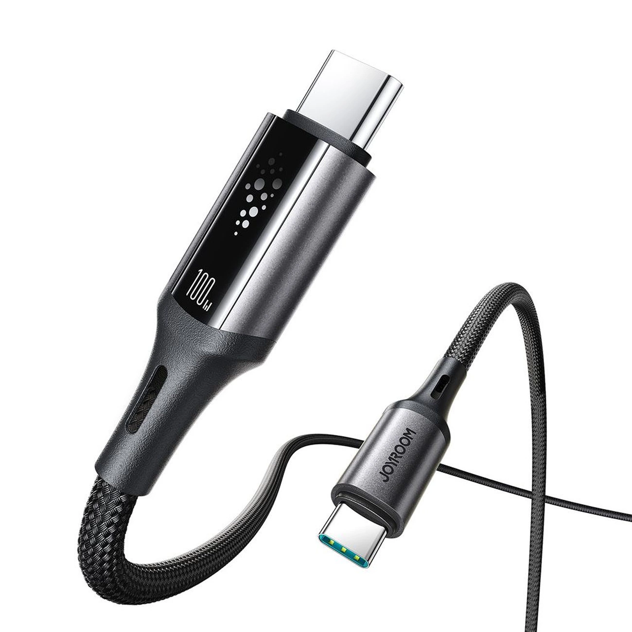 USB-C - USB-C adat- és töltőkábel Joyroom S-A60 StarTalk, 100W, 1.2m, Fekete