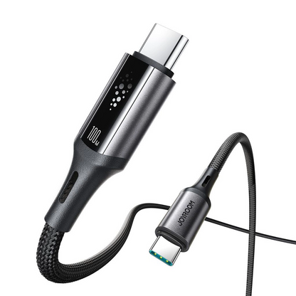 USB-C - USB-C adat- és töltőkábel Joyroom S-A60 StarTalk, 100W, 1.2m, Fekete