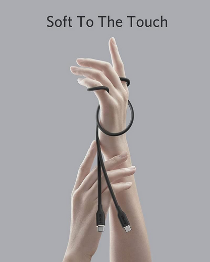 USB-C - USB-C adat- és töltőkábel Anker PowerLine III, 100W, 0.9m, Fekete A8552H11