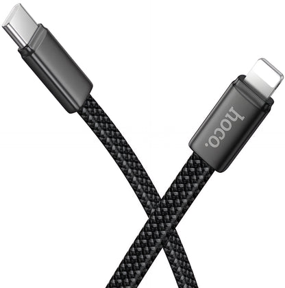 USB-C to Lightning Data and Charging Cable HOCO X125, 30W, 1m, Black