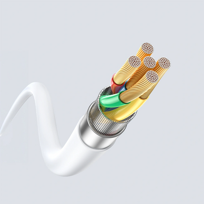 USB-C - USB-C Dudao L25SC adat- és töltőkábel, 60W, 2m, Fehér