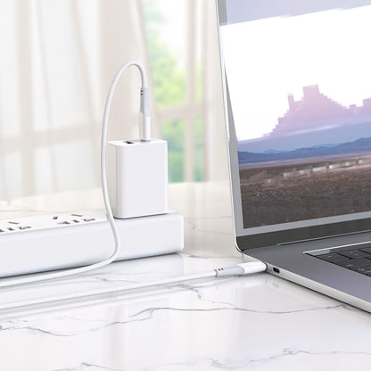 USB-C - USB-C HOCO X70 adat- és töltőkábel, 60W, 1m, Fehér
