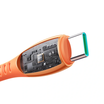 USB-C - USB-C adat- és töltőkábel Joyroom S-A59 Vibrant, 60W, 1.2m, Narancssárga
