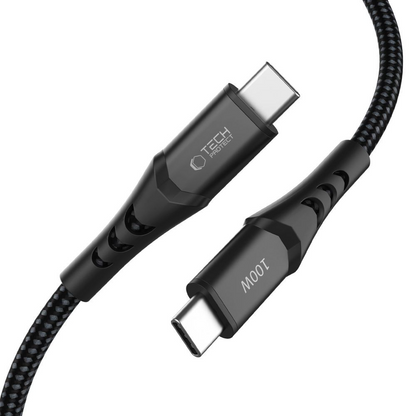 USB-C Data and Charging Cable - USB-C Tech-Protect UB11T Ultraboost, 100W, 2m, Black