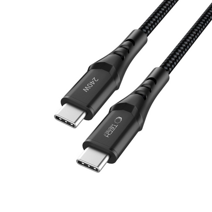USB-C adat- és töltőkábel - USB-C Tech-Protect UB11T Ultraboost, 240W, 1m, fekete